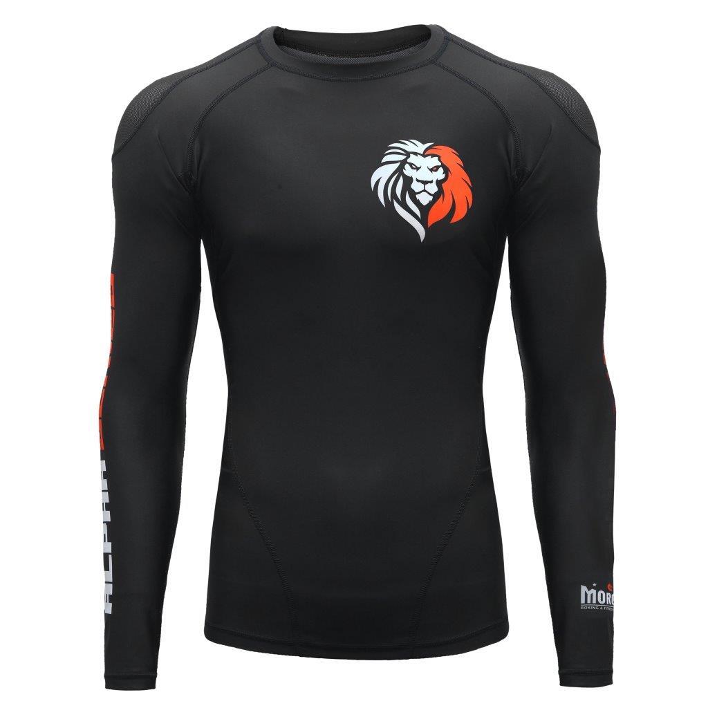 Morgan Alpha Series Rash Guard in modern compression design for MMA BJJ and grappling training