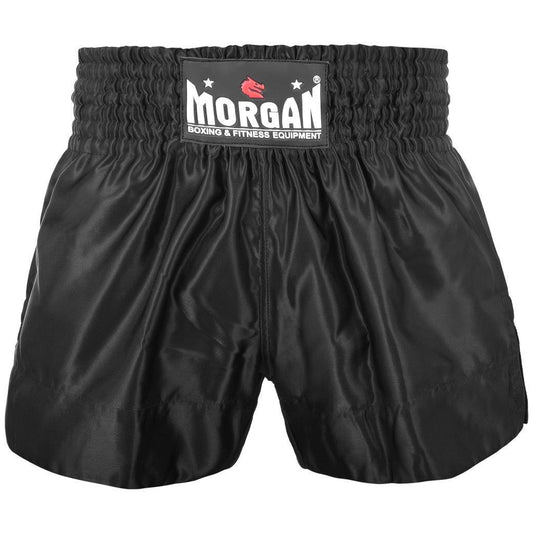Morgan Muay Thai Shorts Black in XS, S, M, L and XL - available at MMABOXING