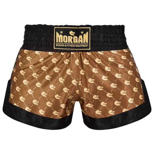 Morgan 1918 Heritage Muay Thai Shorts in sizes Small to X-Large with classic Heritage graphic design