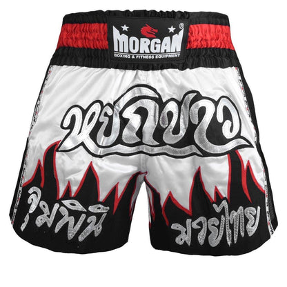 Morgan V2 Flame Muay Thai Shorts in multiple sizes available at MMABOXING
