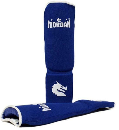 Morgan Elastic Shin and Instep Protectors in Black, Blue, Red and White across multiple sizes