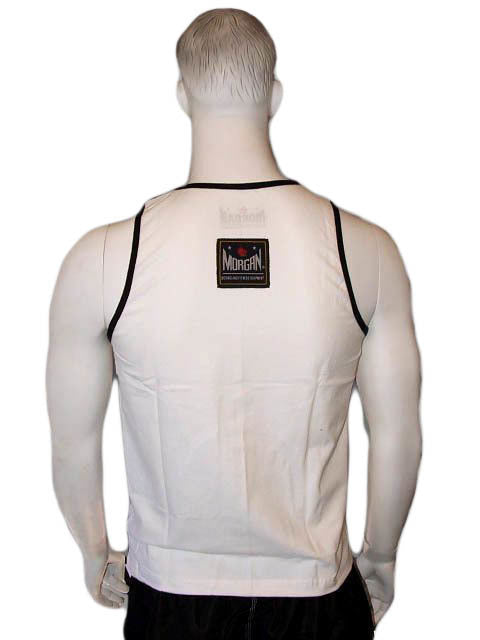 Morgan Singlet White &ndash; Lightweight Breathable Training Singlet for Boxing and Martial Arts