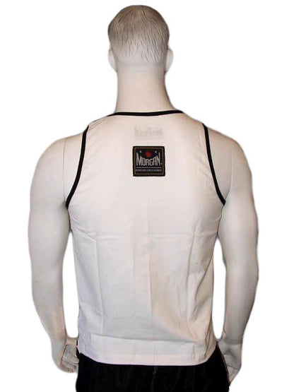 Morgan Singlet White &ndash; Lightweight Breathable Training Singlet for Boxing and Martial Arts