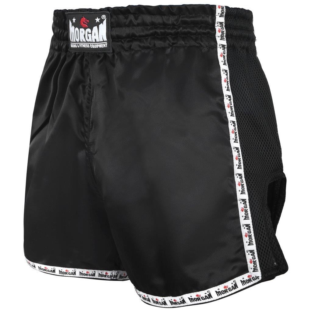 Morgan Retro Muay Thai Shorts in classic fight-wear design, available at MMABOXING
