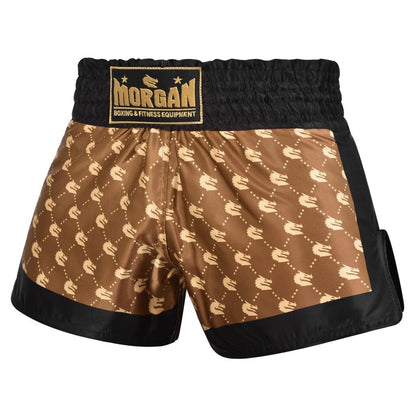 Morgan 1918 Heritage Muay Thai Shorts in sizes Small to X-Large with classic Heritage graphic design