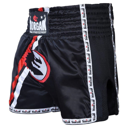 Morgan V2 Classic Muay Thai Shorts in multiple colours, showing deep side slits and elastic waistband, available at MMABOXING