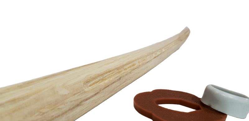 Morgan White Oak Bokken training sword with tsuba and rubber ring available at MMABOXING