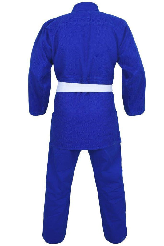 Morgan Dragon Blue 1.5 (550gsm) Judo Weave Uniform - detail view 4