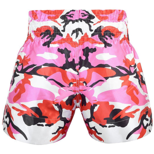 Morgan Muay Thai Pink Diabla Camo Shorts for women, available at MMABOXING