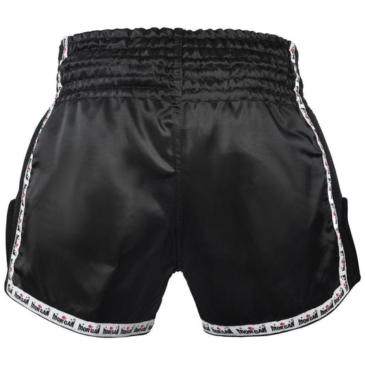 Morgan V2 Classic Muay Thai Shorts in multiple colours, showing deep side slits and elastic waistband, available at MMABOXING