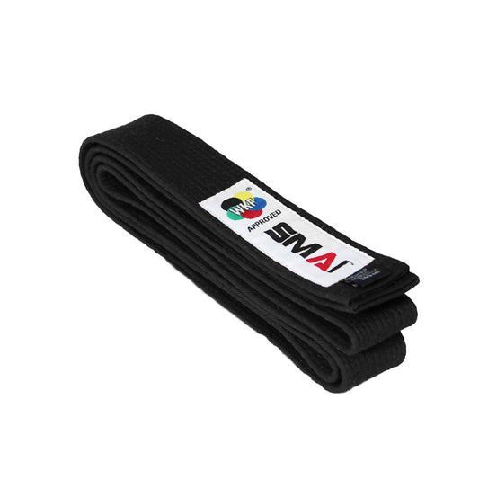 SMAI WKF Approved Deluxe Karate Belt in Black - view 2