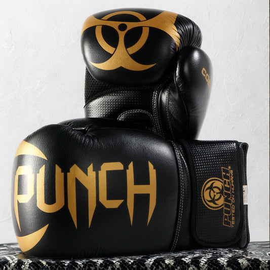 Punch Boxing Gloves - Urban Cobra - Black/gold - product photo