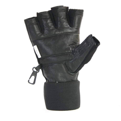 Mani Deluxe Leather Muscle Power Gloves - weightlifting gloves for gym training | MMABOXING