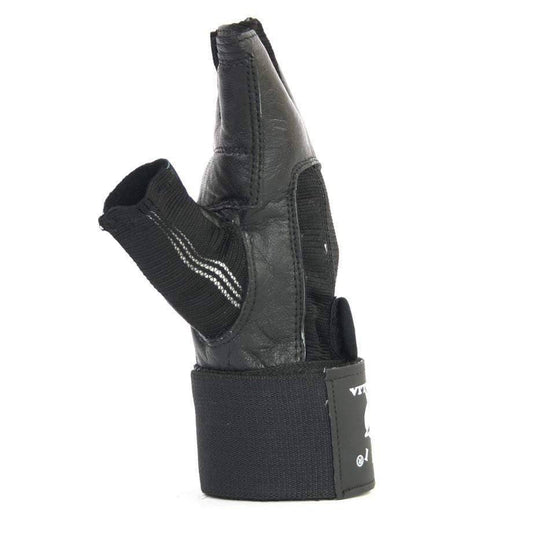 Mani Deluxe Leather Muscle Power Gloves - weightlifting gloves for gym training | MMABOXING