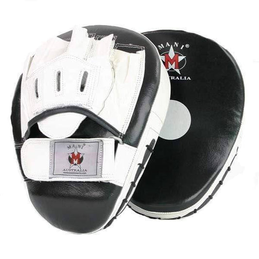 Mani Pre Curved Leather Boxing Pads - focus mitts for boxing and martial arts | MMABOXING