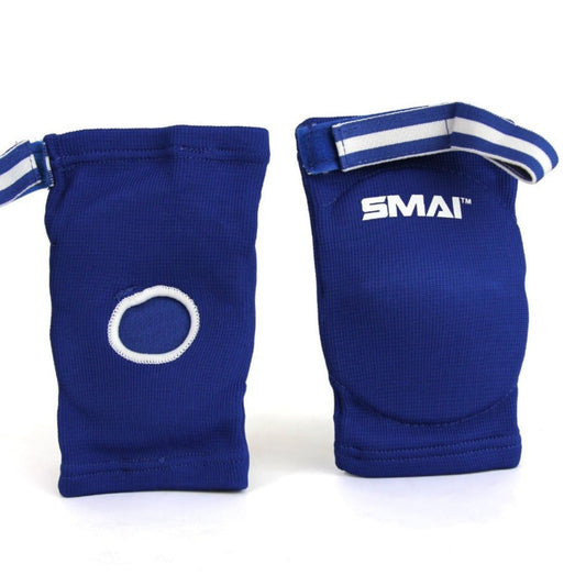 SMAI Muay Thai Elbow Pads - Sparring Protection in Blue - view 4