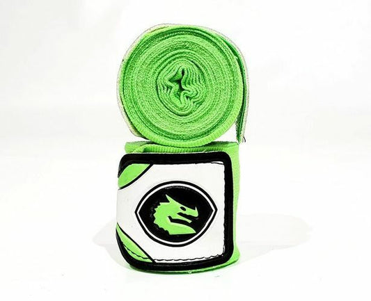 Morgan Mexico Elastic Short Boxing Hand Wraps - 108inch - 2.75m Long (pair) in Thai Lime Green - view 2