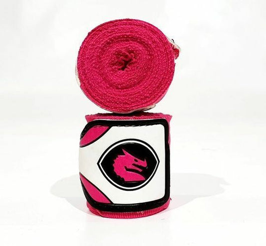 Morgan Mexico Elastic Short Boxing Hand Wraps - 108inch - 2.75m Long (pair) in Pink - view 3