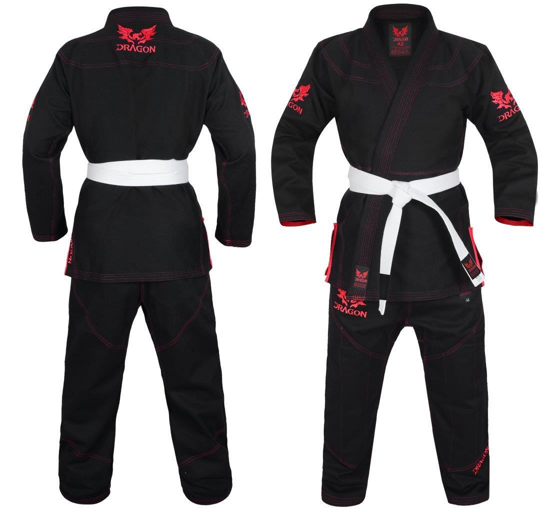 Morgan Dragon V2 450gsm BJJ Gi - Ibjjf Approved (black)
