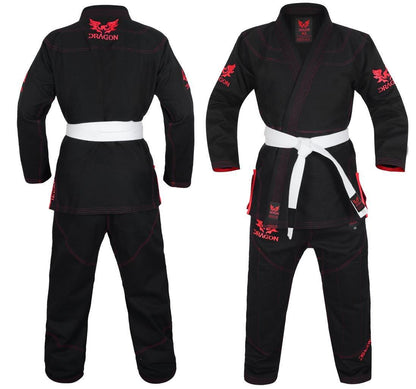Morgan Dragon V2 450gsm BJJ Gi - Ibjjf Approved (black)