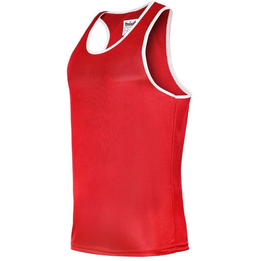 Morgan Boxing Singlet in Red And White - view 2