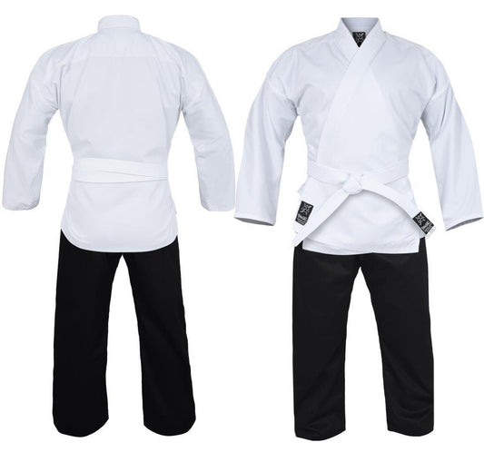 Morgan Yamasaki PRO Salt & Pepper Karate Uniform (10oz) - martial arts uniforms product photo