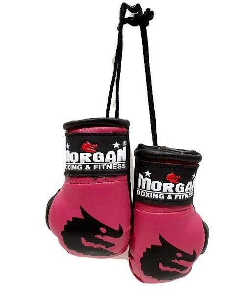 Morgan Rear View Mirror Gloves pair in Black, Blue, Pink, Red and White boxing accessory