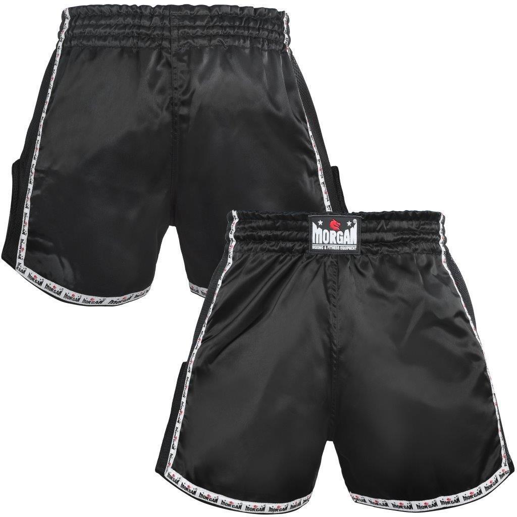 Morgan Retro Muay Thai Shorts in classic fight-wear design, available at MMABOXING