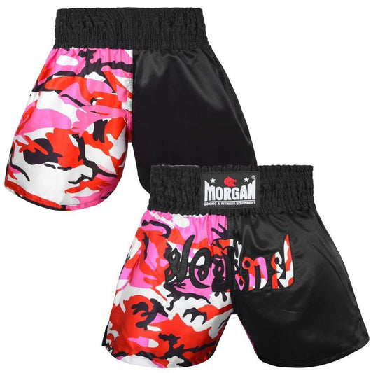 Morgan 50/50 Diabla Muay Thai Shorts in X-Large with bold Diabla graphic design