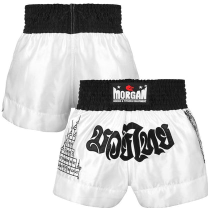 Morgan V2 White Tiger Muay Thai Shorts in X-Small and Small available at MMABOXING