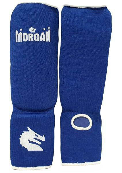 Morgan Elastic Shin and Instep Protectors in Black, Blue, Red and White across multiple sizes