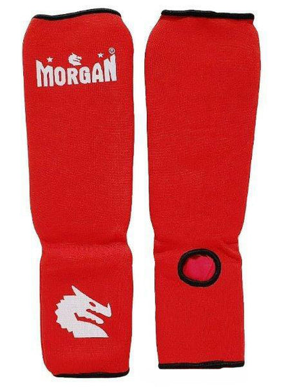 Morgan Elastic Shin and Instep Protectors in Black, Blue, Red and White across multiple sizes