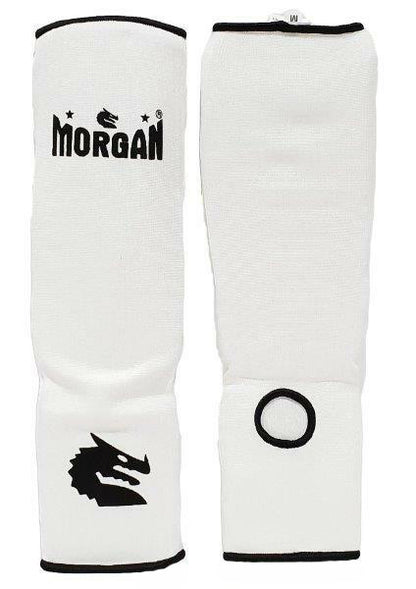 Morgan Elastic Shin and Instep Protectors in Black, Blue, Red and White across multiple sizes