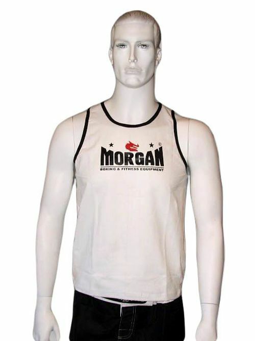 Morgan Singlet White &ndash; Lightweight Breathable Training Singlet for Boxing and Martial Arts