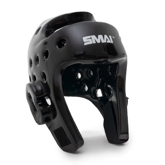 SMAI Dipped Head Guard - Boxing Helmet in Black - martial arts sparring gear product photo