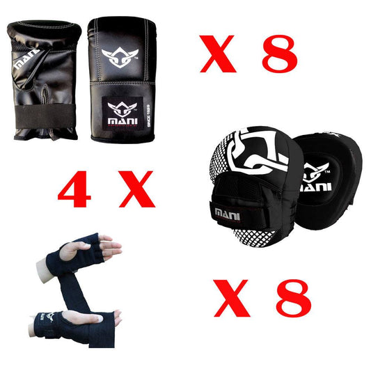 Mani Starters Boxing Pack - boxing bundle with bag mitts and focus pads | MMABOXING