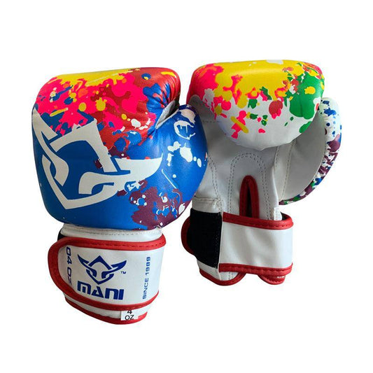 Mani Kids Multi-Colour Moulded Padding Boxing Gloves - kids boxing gloves for boxing | MMABOXING