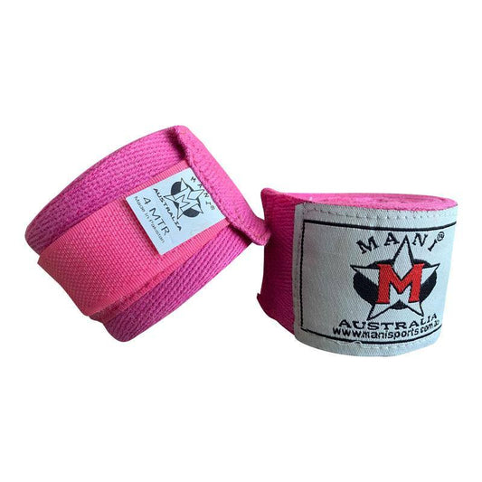 Mani 4 Metre Cotton Boxing Hand Wraps in Pink - view 3