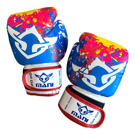 Mani Kids Multi-Colour Moulded Padding Boxing Gloves - kids boxing gloves for boxing | MMABOXING
