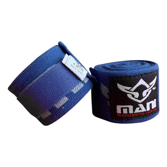 Mani 4 Metre Cotton Boxing Hand Wraps in Blue - view 2