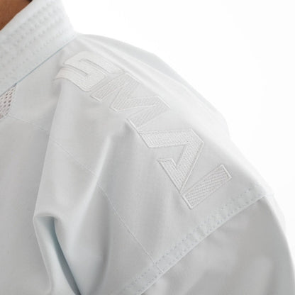 SMAI WKF 14oz Premium Kata Gi - Kaminari X Karate Uniform in White - view 6