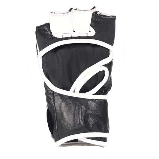 MMA Leather Combat Grappling Gloves in Black Mani Sports®