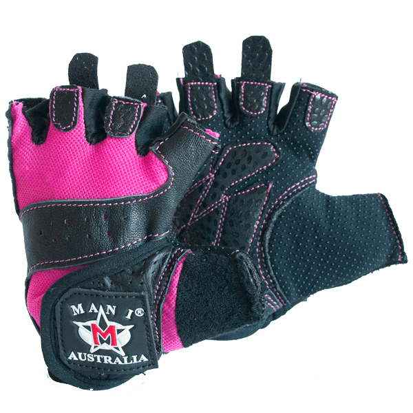 Mani Pink Weight Training Gloves - weightlifting gloves for gym training | MMABOXING