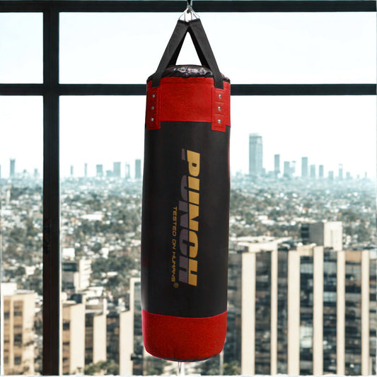 Punch Boxing Bag - Urban - Straps - 4ft Blk/ Red - product photo