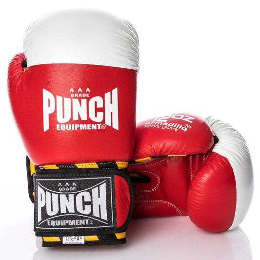 Punch Boxing Gloves - Armadillo Safety in Red - view 4