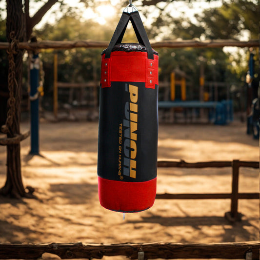 Punch Boxing Bag - Urban - Straps - 3ft Blk/ Red - product photo