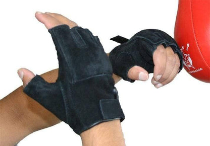 Mani Leather Knuckle Padded Speedball Gloves - bag gloves for boxing training | MMABOXING