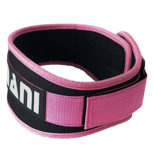 Mani Synthetic Pink Weight Training Belt - weightlifting belt for strength training | MMABOXING
