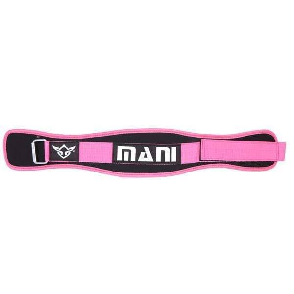 Mani Synthetic Pink Weight Training Belt - weightlifting belt for strength training | MMABOXING