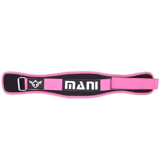 Mani Synthetic Pink Weight Training Belt - weightlifting belt for strength training | MMABOXING